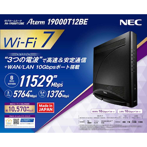 NEC�b�G�k�C�[�V�[�bWi-Fi 7(11be)�Ή��m�������p�^�C�v�n �g���C�o���h�Ή� �z�[�����[�^�[ Aterm 19000T12BE�bPA-19000T12BE