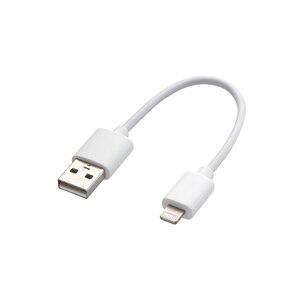 Lightningコネクタ対応usbケーブル 10cm 3a ホワイト Joshin Webショップ 通販 ロジテック Lhc Ual01wh