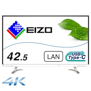EIZO�b�G�C�]�[�b�t���f�B�X�v���C(42.5�^/IPS/4K UHD 3840x2160/60Hz/5ms/HDMI/DP/USB Type-C/VESA/PIP�EPBP�Ή�/5�N�ۏ�)(�z���C�g)�bEV4340X-WT