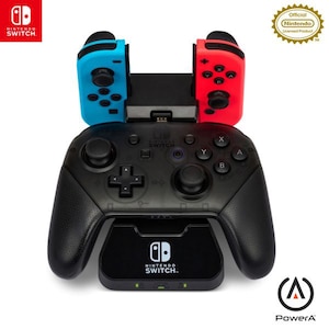 PowerA�b�R���g���[���[�E�`���[�W���O�x�[�X for Nintendo Switch�@�u���b�N�b1525991JP-01