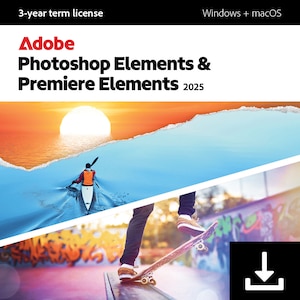 アドビ｜Photoshop ＆ Premiere Elements 2025 通常 3年版【ダウンロード版】｜PHSPPREMELE20253Y-DL