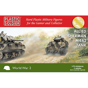 1/72 連合軍 M4A2 シャーマン中戦車 75mm/76mm/105mm砲タイプ(3キット入り)【PSCWW2V20034】