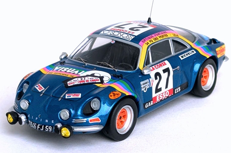 ミニカー　1/43 アルピーヌルノー A110 1973年イープルラリー 2位 Serge Laurent / Philippe Hammelrath #5 [RRbe47] アルピーヌルノー A110 1973年イープルラリー 2位 #5 Serge