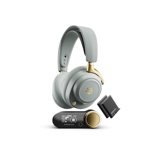 SteelSeries�i�X�e�B�[���V���[�Y�j�b���C�����X�Q�[�~���O�w�b�h�Z�b�g Arctis Nova Elite Sage �� Gold�b61663(STEEL)