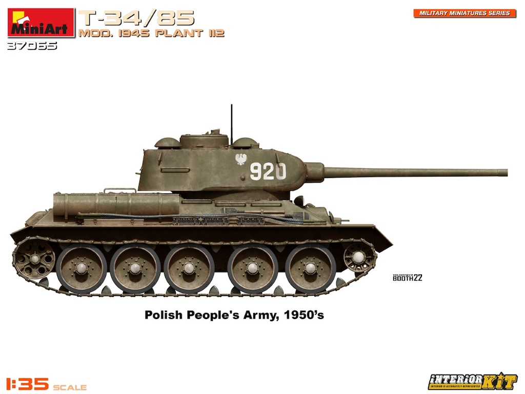 1/35 T-34-85 1945年 第112工場製 フルインテリアキット
