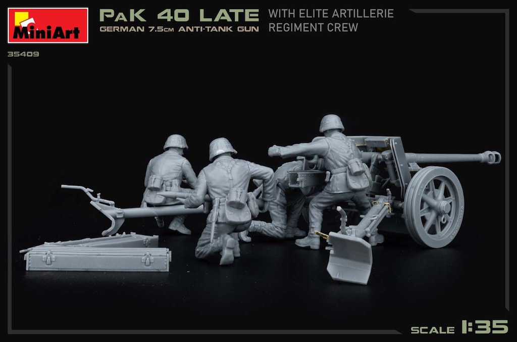 1/35 ドイツ 7.5cm対戦車砲 PaK 40 後期型 精鋭砲兵連隊