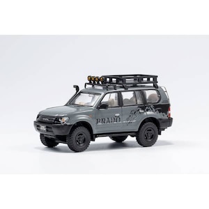 1/64 トヨタ ランドクルーザー プラド 90(RHD　Retrofit) グレー【KS015-118】【在庫処分】