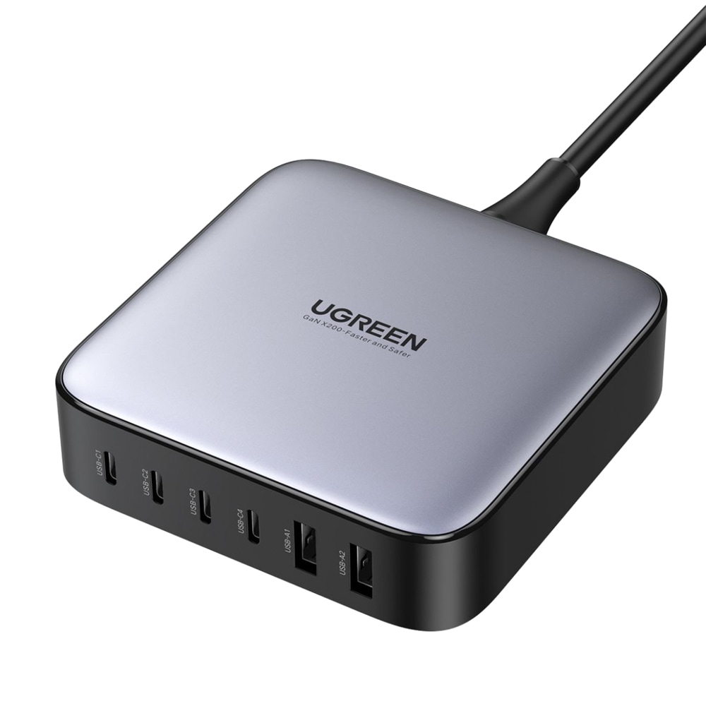 200W USB急速充電器 6ポート GaN搭載　PD対応 ノートPC対応 Amazon.co.jp: 200W 充電器 【GaNFastⅢ 6ポート 単口最大100W
