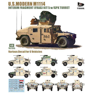 1/72 米 HMMWV M1114 FRAG 5 w/GPK 砲塔(アップグレードパーツ付限定版)【TMOTK7315】