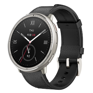 Amazfit（アマズフィット）｜AMAZFIT Active2　ブラックレザー プレミアムバージョン　スマートウォッチ｜SP170073-C225