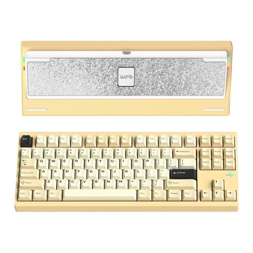新品未使用 キーボード WOB Crush80 Pro Warm silver Type-C/無線(2.4GHz)/Bluetooth対応 メカニカルキーボード