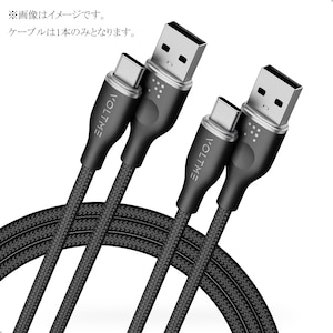 VOLTME(�{���g�~�[)�bQC3.0�Ή� �f�[�^�]��/�[�d ���ϋv�҂ݍ��݃i�C�����P�[�u�� USB-A��USB-C 60W 1.8m�i�u���b�N�j�bC2154