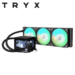TRYX�b�g���C�G�b�N�X�bPANORAMA 360mm AIO Liquid Cooler ARGB L���^AMOLED�f�B�X�v���[���� �ȈՐ���CPU�N�[���[�i�u���b�N�j�bL-P360A-AS3M-G1K