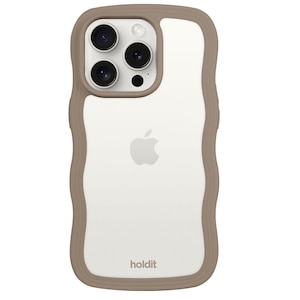 Holdit�i�z�[���f�B�b�g�j�biPhone 15 Pro MAX�p Wavy Case �w�ʃN���A�ϏՌ� �n�C�u���b�h�P�[�X�i���J�u���E��/�N���A�j�b16226(HOLDIT)