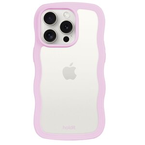 Holdit�i�z�[���f�B�b�g�j�biPhone 15 Pro MAX�p Wavy Case �w�ʃN���A�ϏՌ� �n�C�u���b�h�P�[�X�i���C���b�N�p�[�v��/�N���A�j�b16228(HOLDIT)