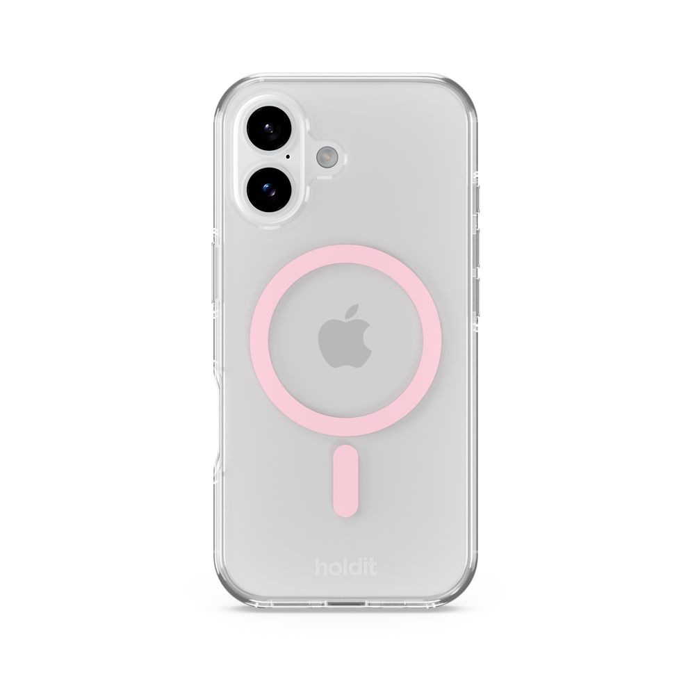 iPhone 17用 MagSafe対応 耐衝撃ケース（Pink/Transparent） | Holdit