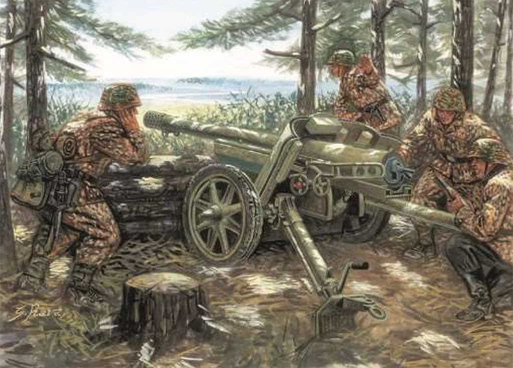 1/35 WW.II ドイツ軍 7.5cm PaK97/38 対戦車砲 砲兵フィギュア4