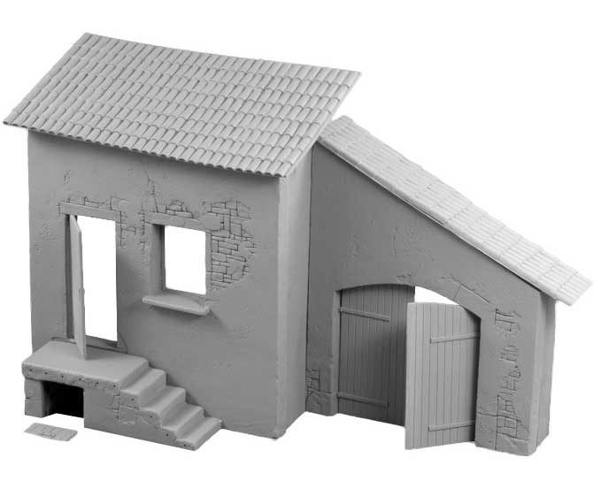 サマーセール ミニグランド バンドル 1/35 マックワンモデル | 納屋付住居壁面【MAC35190】 農場の家 プラモデル