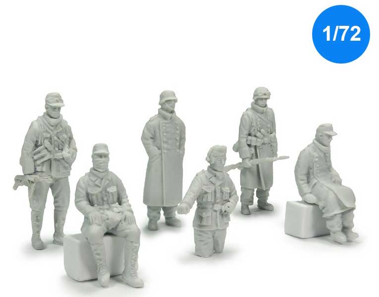 1/72 WWII 独 ドイツアフリカ軍団コート姿のDAK兵士セット【MAC72600