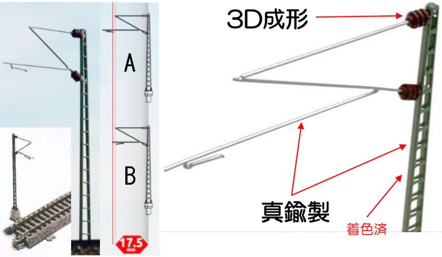 再生産】(N) 08521504 単線架線柱（ドイツ） 10本セット | N