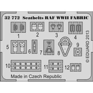 1/32 WWII RAF布製シートベルトセット【EDU32772】
