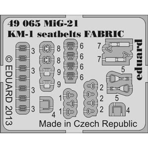 1/48 MiG-21 KM-1 布製シートベルト【EDU49065】