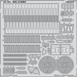 【再生産】1/48 MiG-31B/BS エッチングパーツ (AMK用) 【EDU49781】