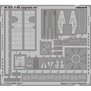 【再生産】1/48 F-8E アップグレードエッチングパーツ (外装) (エデュアルド/ハセガワ用)【EDU48925】
