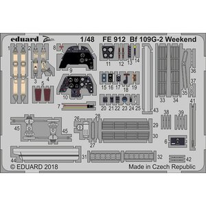 1/48 Bf109G-2 ウィークエンドエディション ズームエッチングパーツ（エデュアルド用）【EDUFE912】