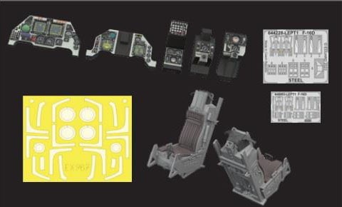 プラモデル 1/48 F-16D ブロック30 ルックプラス 計器盤w