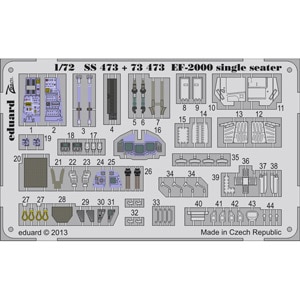 1/72 EF-2000 単座席型　エッチングパーツ（ハセガワ対応）【EDU73473】