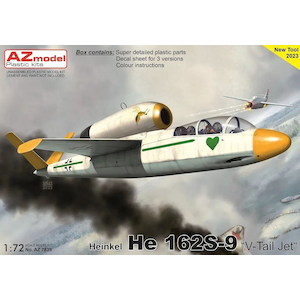 1/72 He162S-9「Vテール複座ジェット機」【AZM7839】