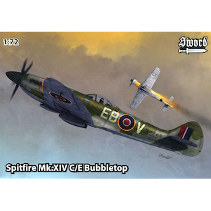 1/72 スピットファイア Mk.XIVc/eバブルトップキャノピー【SWD72096】