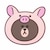 LINE FRIENDS�b10W �}���[�d�Ή� ���C�����X�[�d�p�b�h �W�����O���u���E���i�s�M�[�u���E���j�bKCL-WPT002