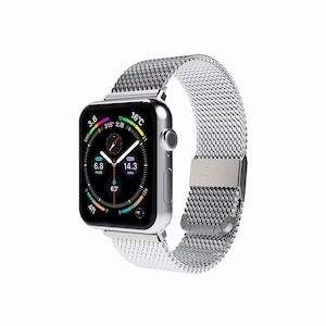 miak�bApple Watch 45mm(Series7)/44mm(SE/6/5/4)/42mm(3/2/1)�p CLIP MESH BAND�i�V���o�[�j�bSMAMA-W4244SL