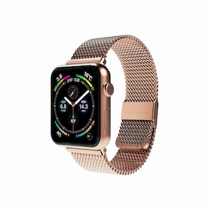 miak�bApple Watch 45mm(Series7)/44mm(SE/6/5/4)/42mm(3/2/1)�p CLIP MESH BAND�i���[�Y�S�[���h�j�bSMAMA-W4244RG