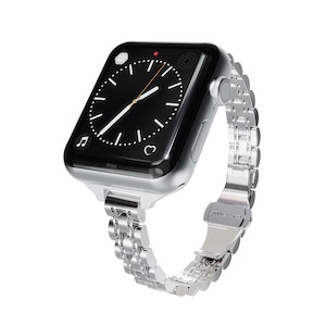 miak�bApple Watch 41mm(Series7)/40mm(SE/6/5/4)/38mm(3/2/1)�p JUBILEE METAL BAND�i�V���o�[�j�bSJEMA-W3840SL