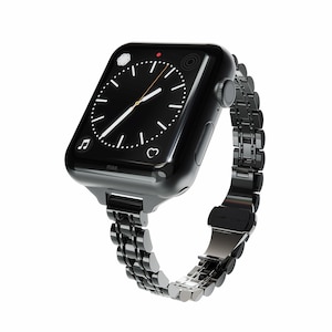 miak�bApple Watch 41mm(Series7)/40mm(SE/6/5/4)/38mm(3/2/1)�p JUBILEE METAL BAND�i�u���b�N�j�bSJEMA-W3840BK