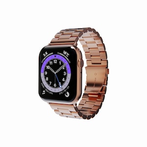 miak�bApple Watch 45mm(Series7)/44mm(SE/6/5/4)/42mm(3/2/1)�p METAL BAND�i���[�Y�S�[���h�j�bSFBMA-W4244RG