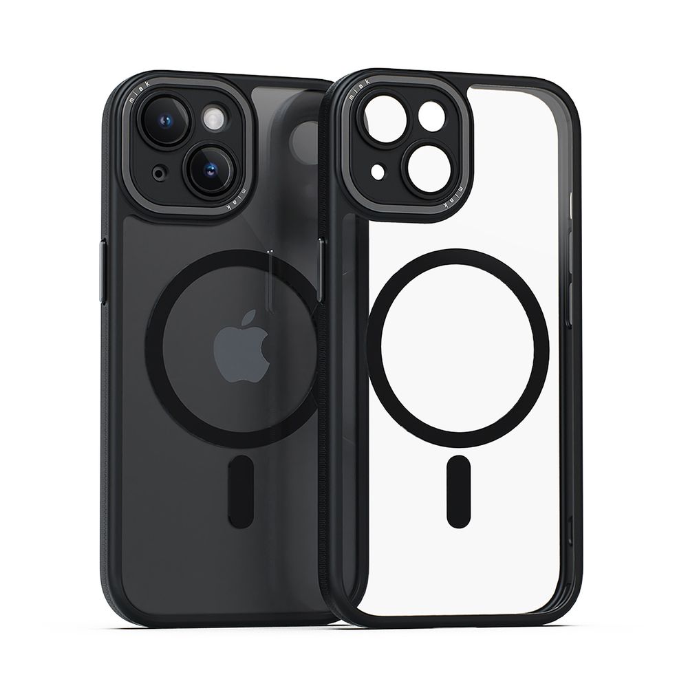 iPhone 15用 レンズガード一体型MagSafe対応クリアケース