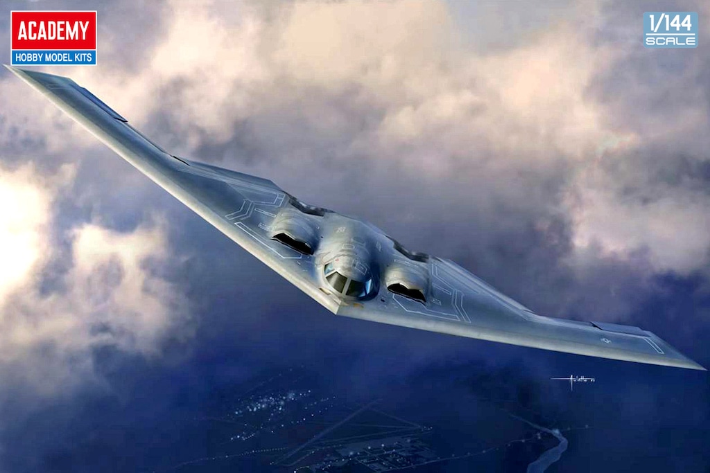 アメリカ空軍のステルス戦略爆撃機B-2A スピリットが1/144