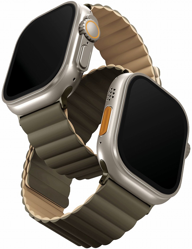 GUESS★色違いペア着けに人気♪グレーロゴApple Watchストラップ Apple Watch 4-7世代/SE1-2世代/ULTRA 42/44/45/49mm用