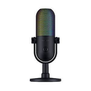 Razer�b���C�U�[�b�y�������K�i�z �Q�[�~���O�}�C�N�@Seiren V3 Chroma 32-BIT DSP RGB USB Microphone - (USB 32 �r�b�gDSP���� �u���b�N�j�bRZ19-05990100-R3M1