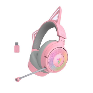 Razer�b���C�U�[�b�y�������K�i�z�Q�[�~���O�w�b�h�Z�b�g Kraken Kitty V3 Pro (���C�����X RGB �l�R�~�~�w�b�h�Z�b�g Quartz Pink Edition)�bRZ04-05170200-R3M1