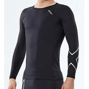 2XU｜メンズ コンプレッションウェアツータイムズユー PWX サーマルコンプレッションロングスリーブトップ（BLK/BLK・サイズ：M）｜MA3021A-BLKBLK-M