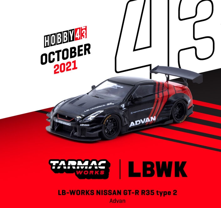 ターマックワークス1/43 ニッサンGT-R R35 type 2 アドバン 1/43 LB-WORKS NISSAN GT-R R35 type 2 Advan【T43-019-ADV