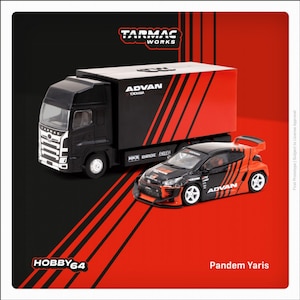 1/64 Pandem Yaris ADVAN With Truck Packaging【T64-080-ADV】