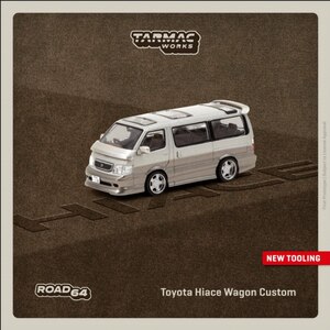 1/64 Toyota Hiace Wagon Custom Silver/Brown【T64R-078-BR】