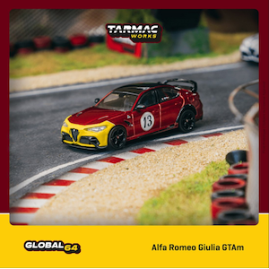 1/64 Alfa Romeo Giulia GTAm Red/Yellow【T64G-TL031-MRY】