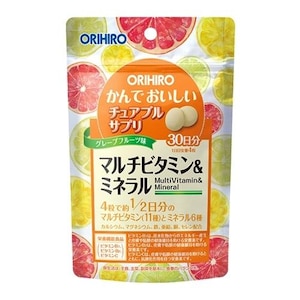 オリヒロ｜かんでおいしいチュアブルサプリ　マルチビタミン＆ミネラル　120粒｜ｶﾝﾃﾞﾁﾕｱﾌﾞﾙｻﾌﾟﾘ MV&M